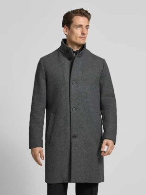 Płaszcz wełniany o kroju regular fit ze wstawką pikowaną model ‘Rainar’ Selected Homme