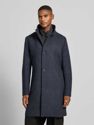 Płaszcz wełniany o kroju regular fit ze wstawką pikowaną model ‘Rainar’ Selected Homme