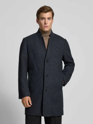 Płaszcz wełniany o kroju regular fit ze wzorem na całej powierzchni Tom Tailor Denim