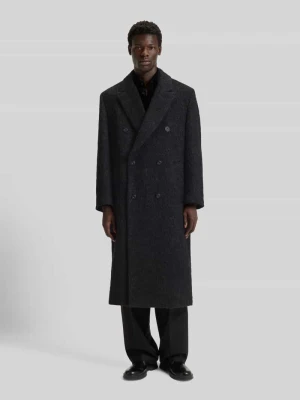 Płaszcz wełniany o kroju relaxed fit z dodatkiem wełny z alpaki model ‘MANUS2541’ HUGO