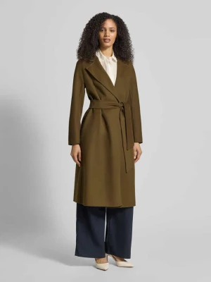 Płaszcz wełniany o kroju relaxed fit z domieszką jedwabiu i kaszmiru model ‘MSTCLES’ Max Mara Studio