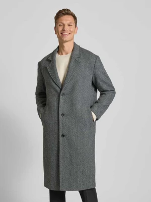 Płaszcz wełniany o kroju relaxed fit z kołnierzem z połami model ‘MILOS’ Selected Homme