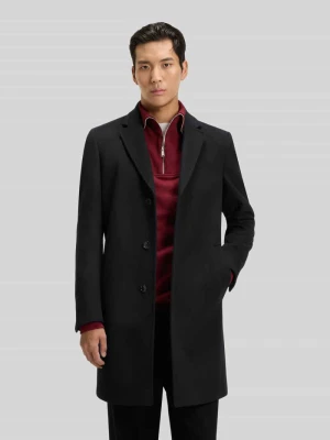 Płaszcz wełniany o kroju slim fit z kołnierzem z połami model ‘HYDE’ Boss