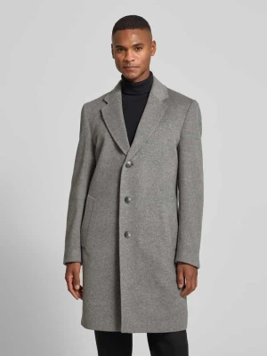 Płaszcz wełniany o kroju slim fit z kołnierzem z połami model ‘HYDE’ Boss