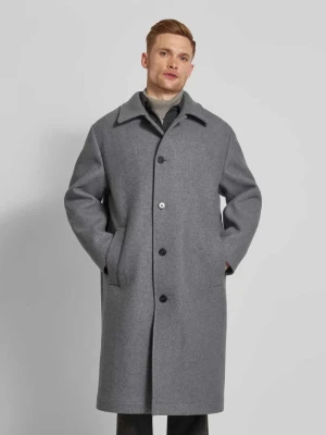 Płaszcz wełniany z czystej wełny z listwą guzikową model ‘NOVELLO’ ANNARR