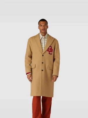 Płaszcz wełniany z kieszeniami z patką Dsquared2 Jasnobrązowy