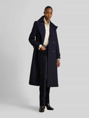 płaszcz wełniany z ozdobne guziki w kolorze złotym Lauren Ralph Lauren