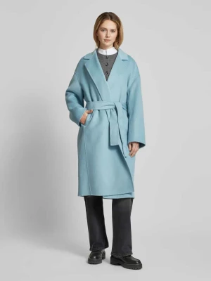 Płaszcz wełniany z wiązanym paskiem Calvin Klein Womenswear
