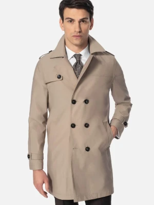 PŁASZCZ WINNOW BEŻOWY 0001 DWURZĘDOWY Recman