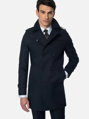 PŁASZCZ WINNOW GRANATOWY DWURZĘDOWY Recman