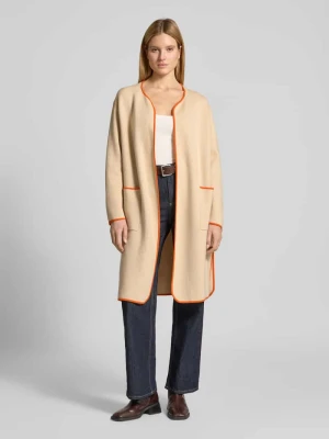 Płaszcz z dzianiny z mieszanki bawełny i kaszmiru z nakładanymi kieszeniami HERZENS