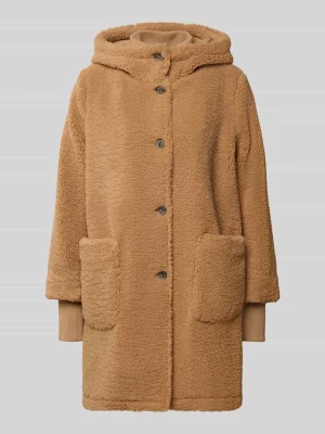 Płaszcz z futerka o kroju regular fit z kapturem Tom Tailor Denim