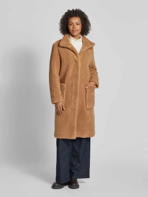 Płaszcz z futerka z nakładanymi kieszeniami model ‘Cetedy’ Boss Camel