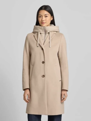 Płaszcz z kapturem i kołnierzem z połami model „MIRACLE” CINQUE