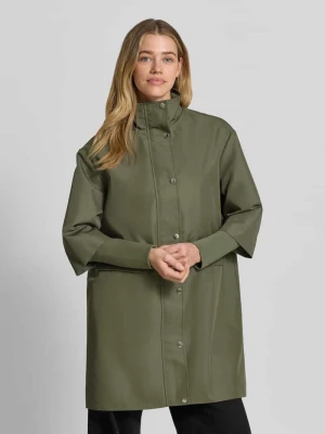 płaszcz z kieszeniami z patką i stójką Zero