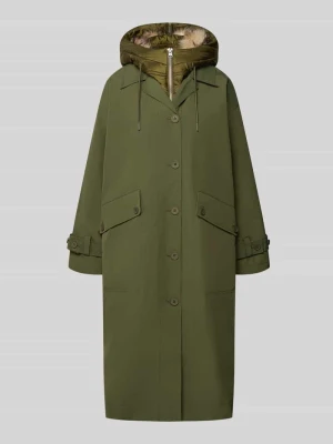 Płaszcz z kieszeniami z patką model 'HAILEY' Topshop Khaki