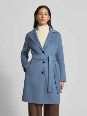 Płaszcz taliowany o kroju slim fit z mieszanki wełny model ‘PANCIA’ Marella