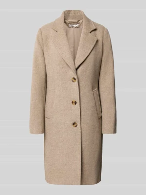 Płaszcz z mieszanki materiałów z dodatkiem wełny model 'CAPPOTTO' Liu Jo Beżowy