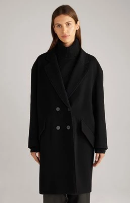 Płaszcz z mieszanki wełny w kolorze czarnym Joop