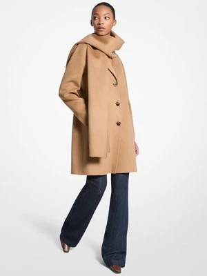 Płaszcz z mieszanki wełny z szalikiem MICHAEL Michael Kors