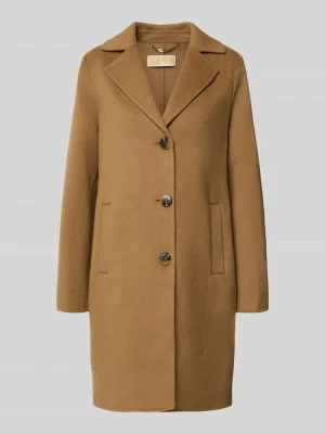 Płaszcz z mieszanki wełny z wpuszczanymi kieszeniami Michael Kors Camel
