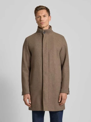 Płaszcz z mieszanki wełny ze stójką i wpuszczanymi kieszeniami Jack & Jones Premium