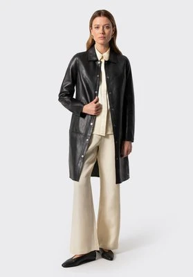 Płaszcz z naturalnej skóry owczej czarny Wittchen