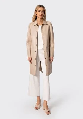 Płaszcz z naturalnej skóry owczej kremowy Wittchen