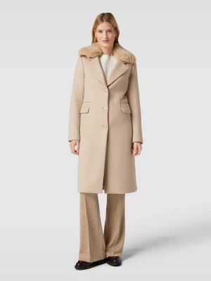 Płaszcz z obszyciem ze sztucznego futra model ‘NEW LAURENCE’ Guess