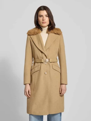 Płaszcz z paskiem i kieszeniami z patką Guess