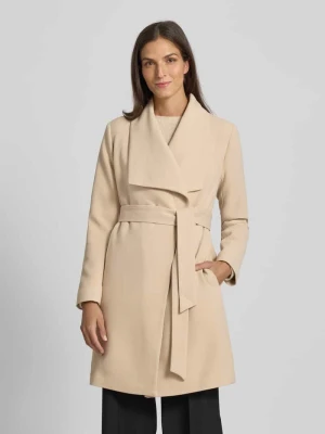 Płaszcz z szerokim kołnierzem i wiązanym paskiem Lauren Ralph Lauren