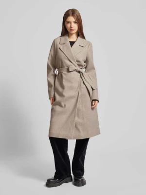 Płaszcz z wiązanym paskiem Only