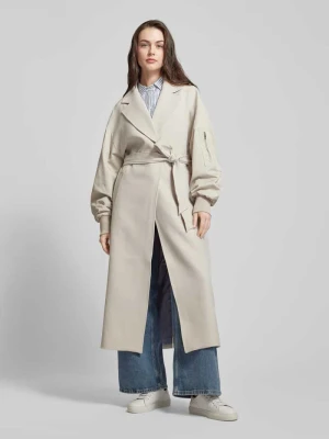 Płaszcz z wiązanym paskiem WITHBLACK