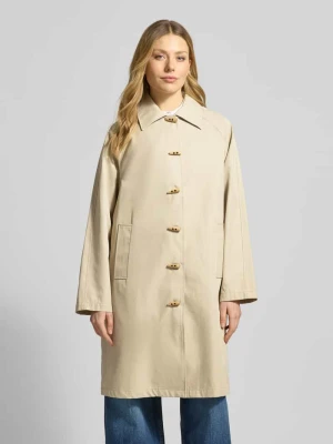 Płaszcz z wykładanym kołnierzem i wpuszczanymi kieszeniami model ‘GEZAV’ Ichi