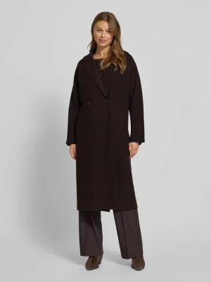 Płaszcz z żywej wełny z kołnierzem z połami Oui