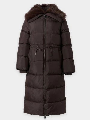 Płaszcz zimowy Anna Field By Zalando ciemnobrązowy