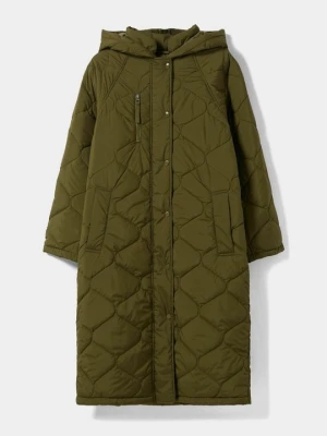 Płaszcz zimowy Bershka khaki