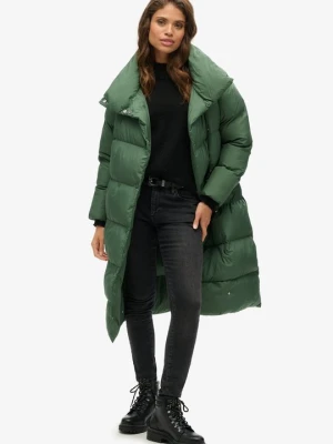 Płaszcz zimowy Superdry ciemnozielony