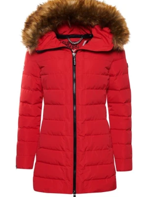 Płaszcz zimowy Superdry czerwony