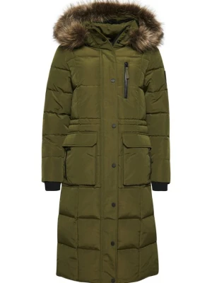 Płaszcz zimowy Superdry oliwkowy