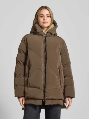 Płaszcz zimowy z obszyciem ze sztucznego futra model ‘FROST’ Blonde No. 8