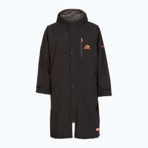 Płaszcz ZONE3 Oversized Polar Fleece Robe Parka black/orange