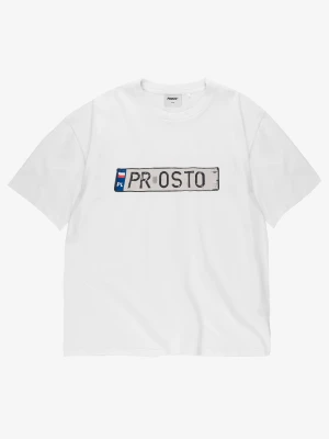 Plates t-shirt męski bawełniany jasnoniebieski Klasyk