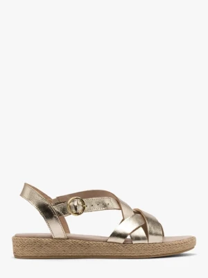 Platynowe sandały na ozdobnym spodzie Ryłko