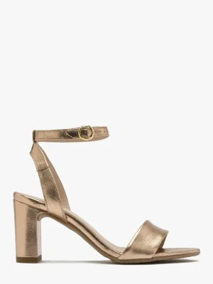 Platynowe sandały na słupku Ryłko