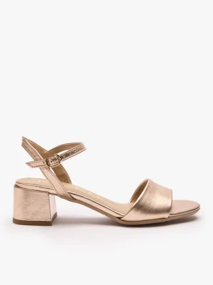 Platynowe sandały na słupku Ryłko