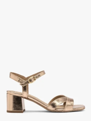 Platynowe sandały z ozdobna cholewką Ryłko