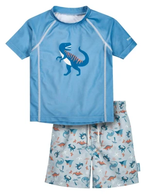 Playshoes 2-częściowy zestaw kąpielowy "Dino" w kolorze niebieskim rozmiar: 122/128