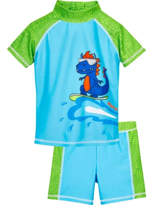 Playshoes 2-częściowy zestaw kąpielowy "Dino" w kolorze zielono-turkusowym rozmiar: 122/128