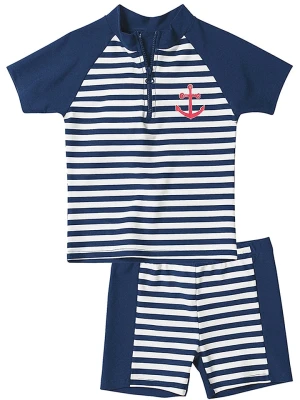 Playshoes 2-częściowy zestaw kąpielowy "Maritime" w kolorze biało-granatowym rozmiar: 110/116